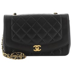 Chanel Vintage Diana Flap Bag Quilted Lambskin Medium