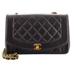 Chanel Vintage Diana Flap Bag Quilted Lambskin Medium