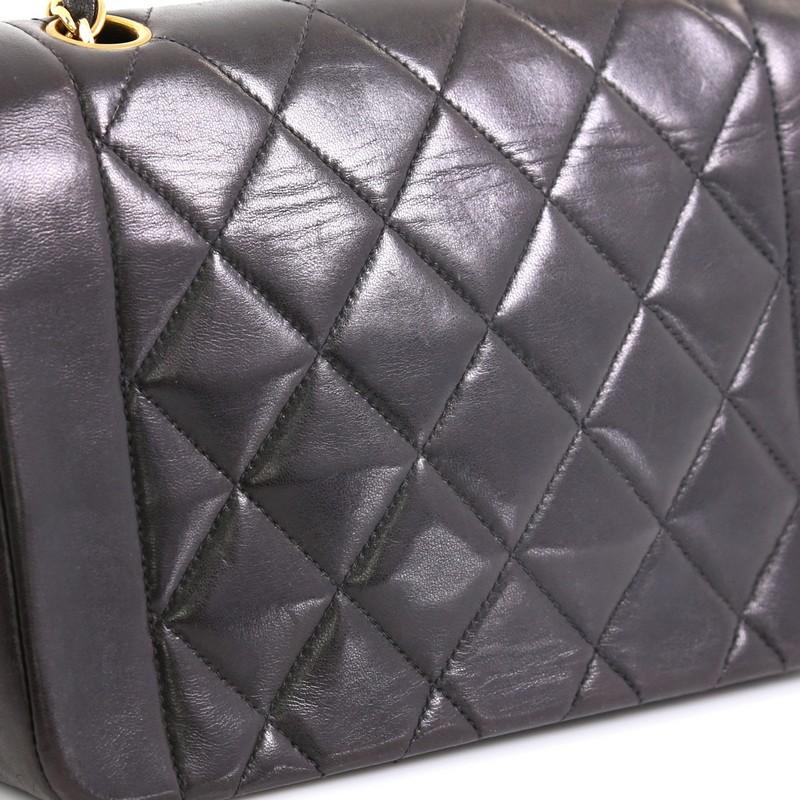 Chanel Vintage Diana Flap Bag Quilted Lambskin Small  4