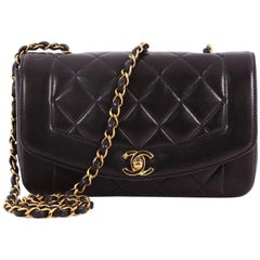 Chanel Vintage Diana Flap Bag Quilted Lambskin Small