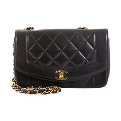 Chanel Vintage Diana Flap Bag Quilted Lambskin Small 