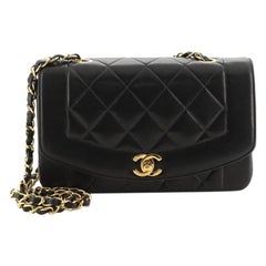 Chanel Vintage Diana Flap Bag Quilted Lambskin Small