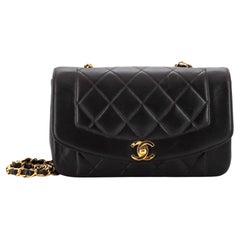 Pristine Chanel 1989 Vintage Black Mini Geometric Diana Flap Bag