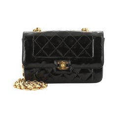 Chanel Vintage Diana Flap Bag Quilted Patent Mini at 1stDibs