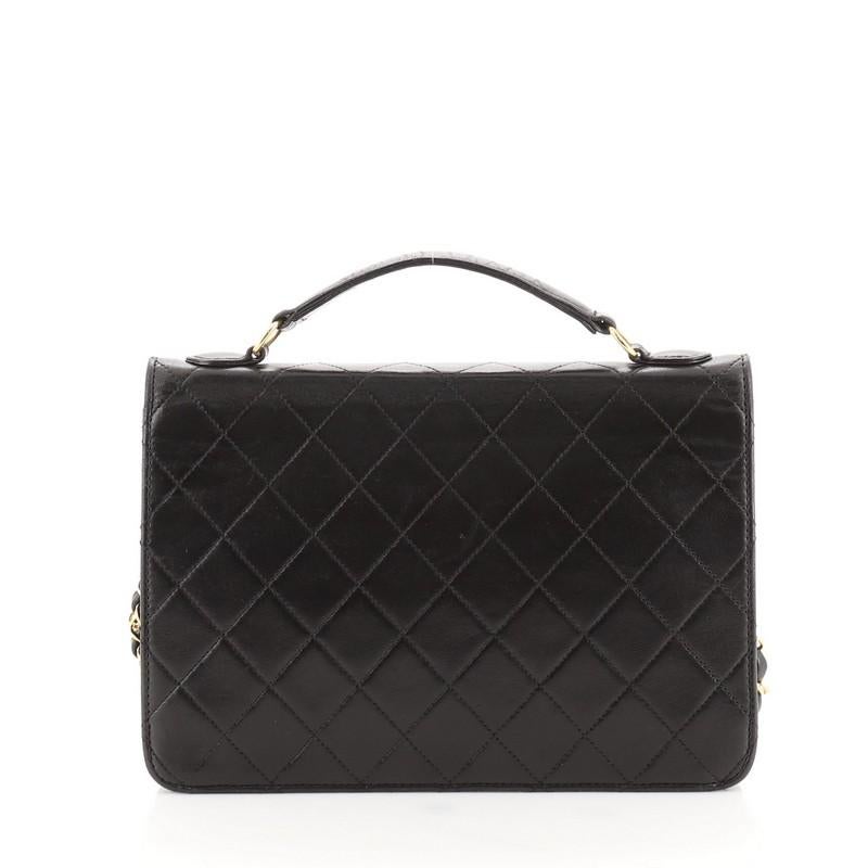 chanel double turnlock briefcase