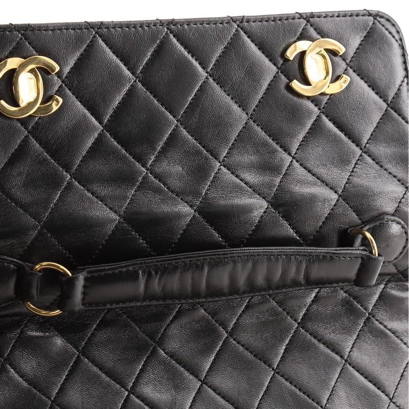 Chanel Vintage Double CC Turnlock Briefcase Bag Quilted Lambskin Small 1