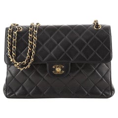 Chanel Vintage Double Sided Flap Bag Quilted Lambskin Jumbo