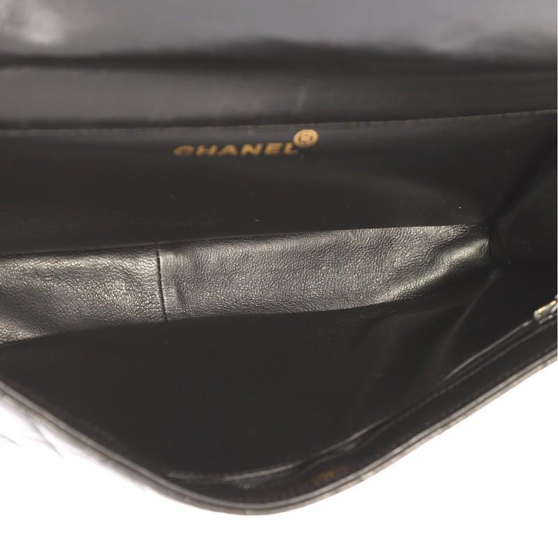 Black Chanel Vintage Double Sided Flap Bag Quilted Lambskin Small