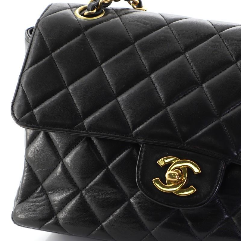 Women's or Men's Chanel Vintage Double Sided Flap Bag Quilted Lambskin Small