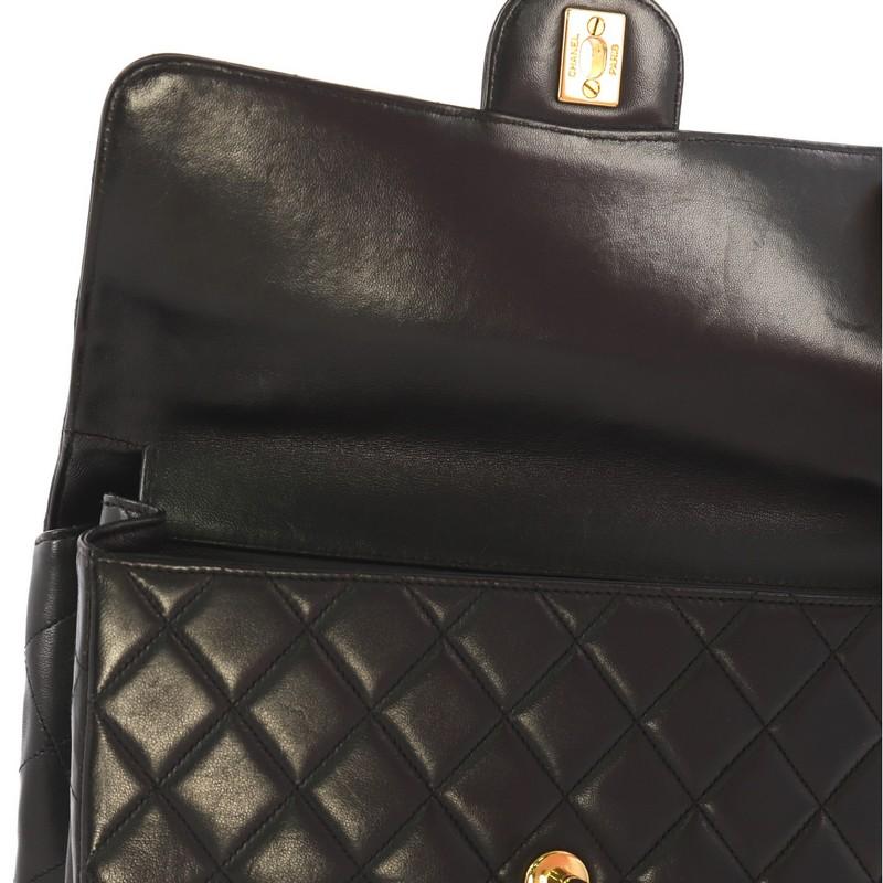 Women's or Men's Chanel Vintage Double Sided Flap Bag Quilted Lambskin Small
