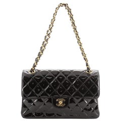 Chanel Vintage Double Sided Flap Bag Quilted Patent Medium