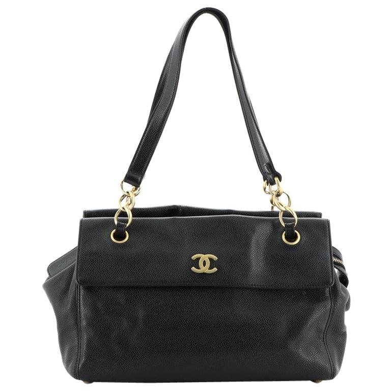 Chanel Vintage Double Sided Zip Tote Caviar Medium