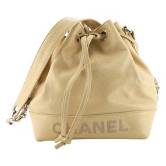 Chanel Vintage Drawstring CC Bucket Bag Caviar Mini