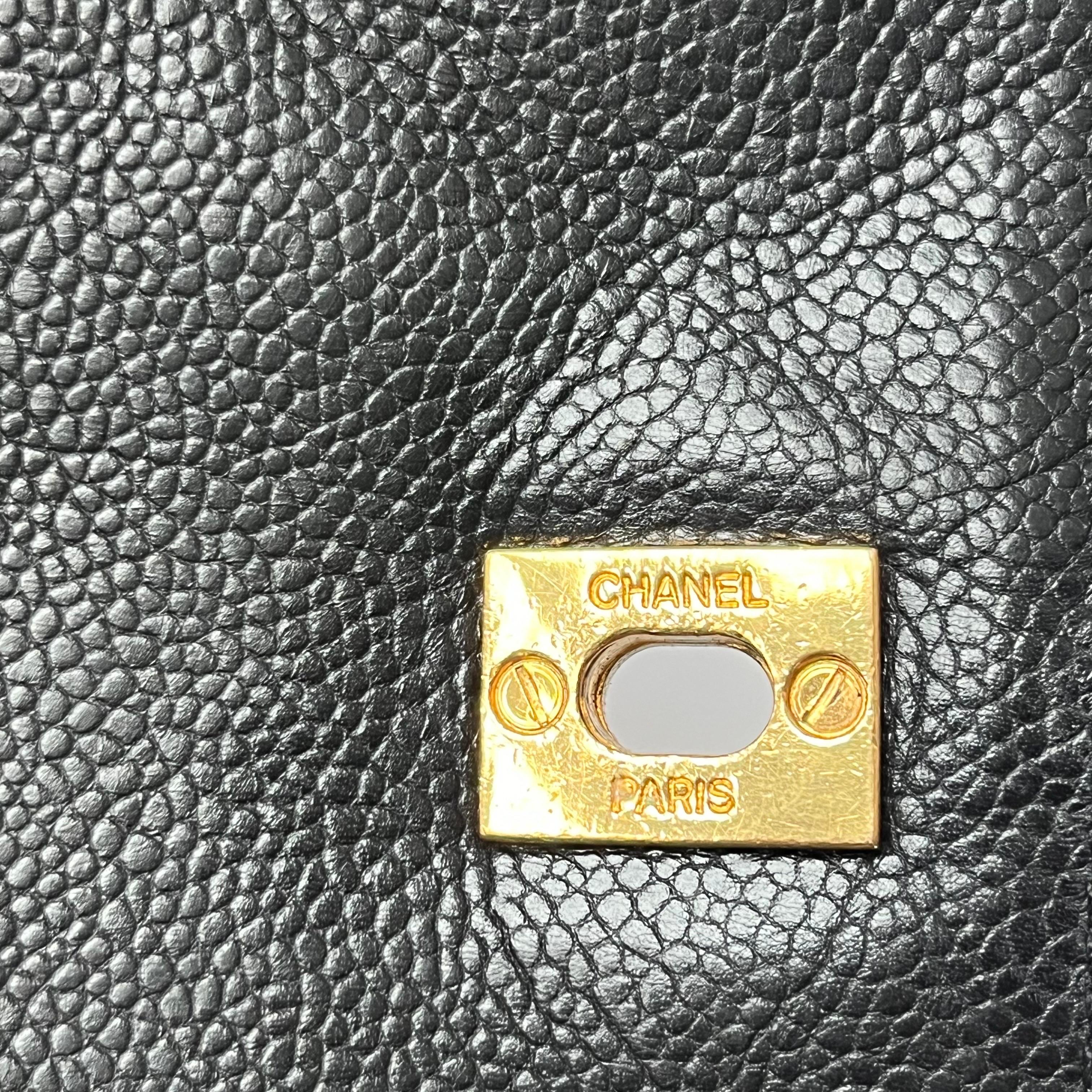 Chanel Vintage Duma Backpack Black Caviar Leather Gold Hardware, 1996-97 For Sale 4