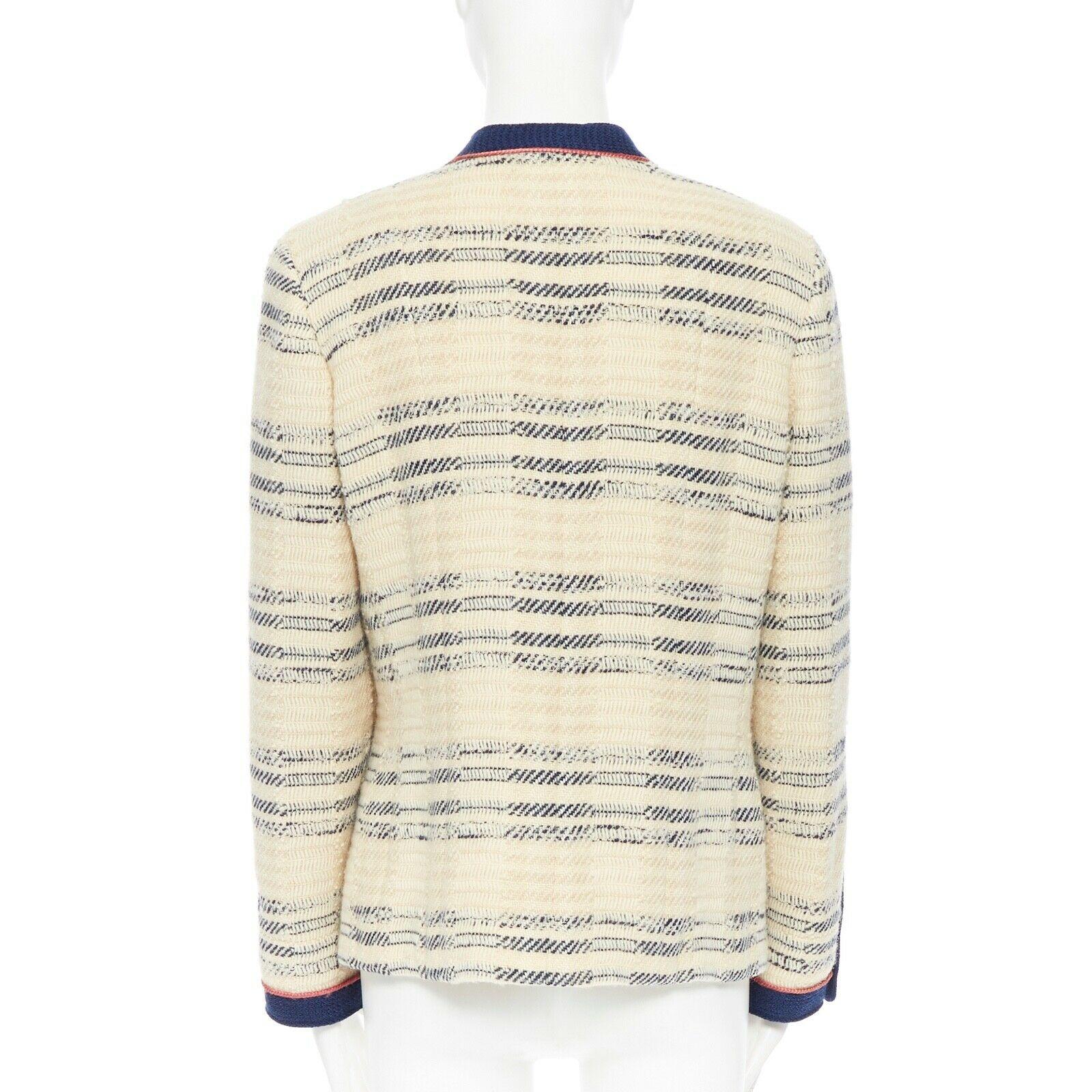 chanel blue cardigan