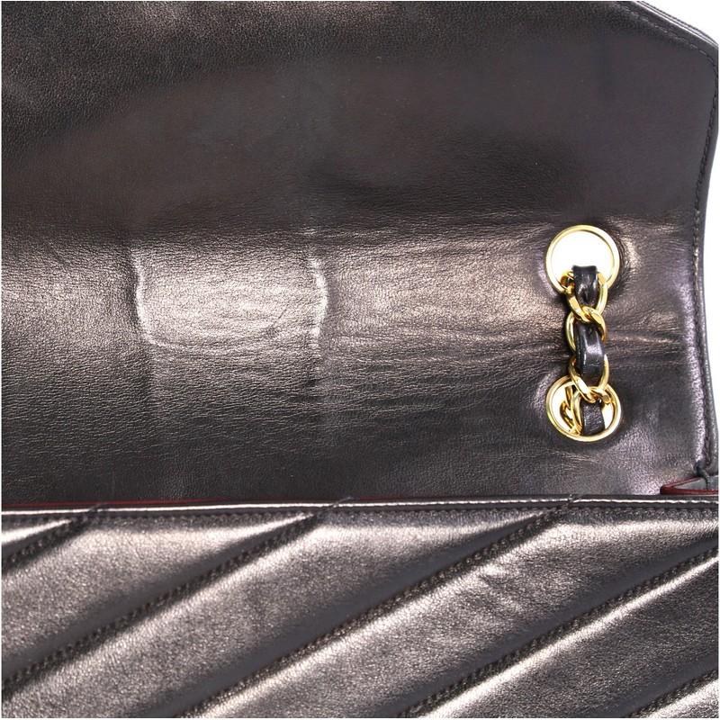 Chanel Vintage Envelope Flap Bag Chevron Lambskin Medium In Good Condition In NY, NY