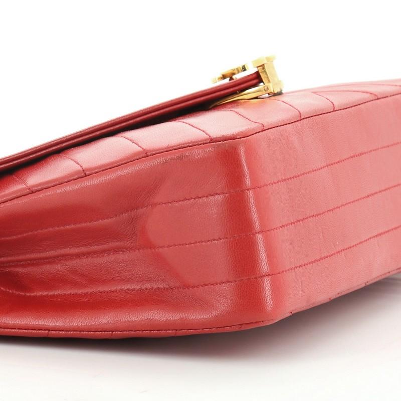 Chanel Vintage Envelope Flap Bag Chevron Lambskin Medium In Good Condition In NY, NY