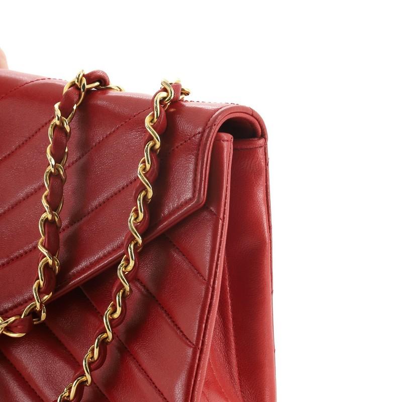 Chanel Vintage Envelope Flap Bag Chevron Lambskin Medium 1