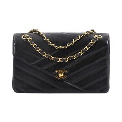 Chanel Vintage Enveloppe Flap Bag Chevron Lambskin Medium