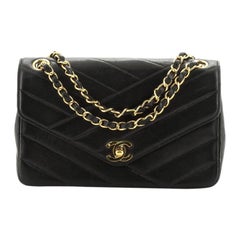 Chanel Vintage Envelope Flap Bag Chevron Lambskin Medium