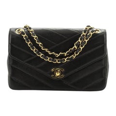 Chanel Vintage Envelope Flap Bag Chevron Lambskin Medium 