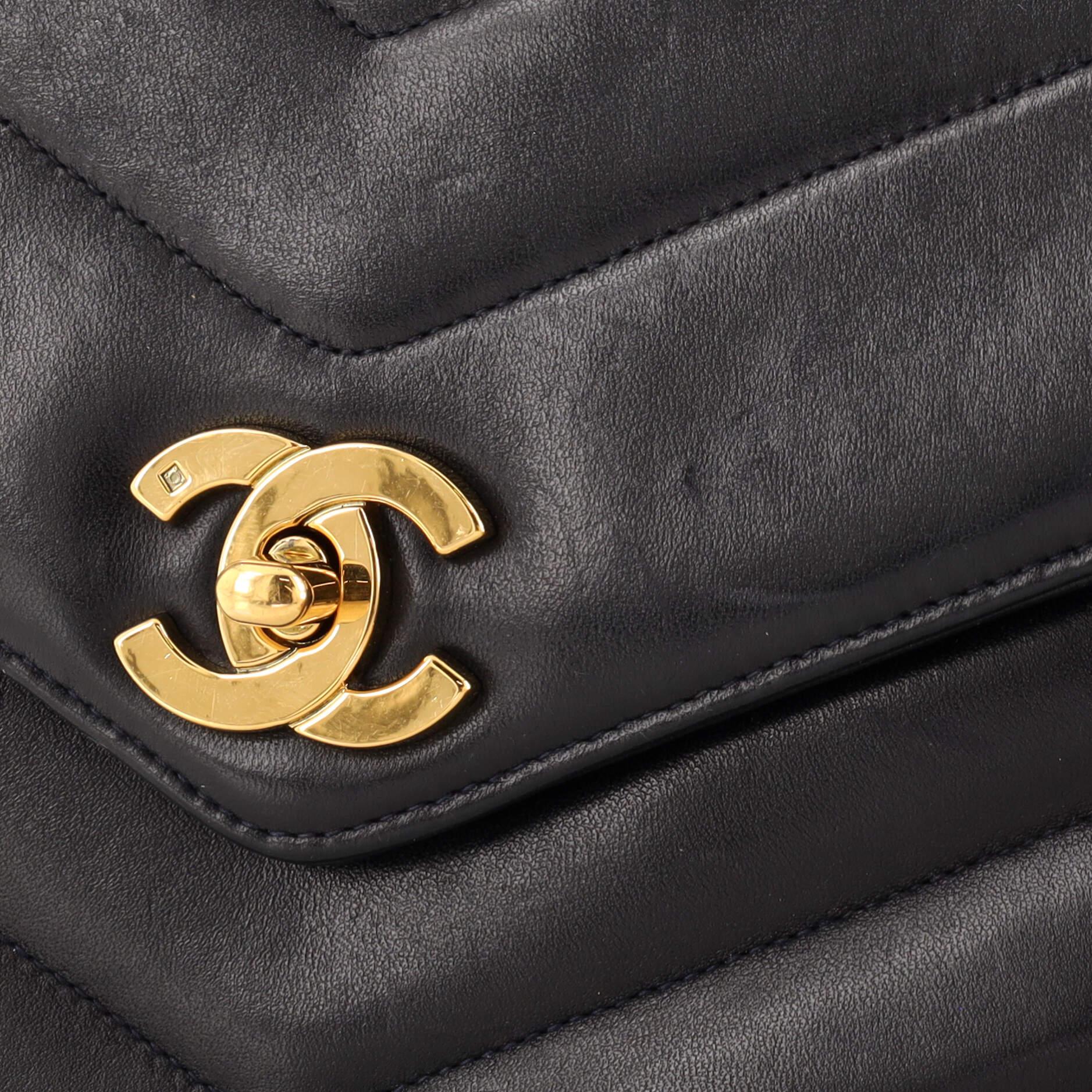Chanel Vintage Envelope Flap Bag Chevron Lambskin Mini 2