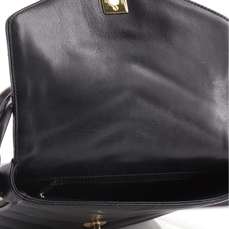 Women's or Men's Chanel Vintage Envelope Flap Messenger Bag Chevron Lambskin Mini