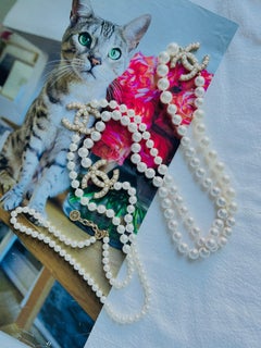 Chanel Vintage Extra Long Pearls Trio CC Logo Coco Strands Versatile Necklace