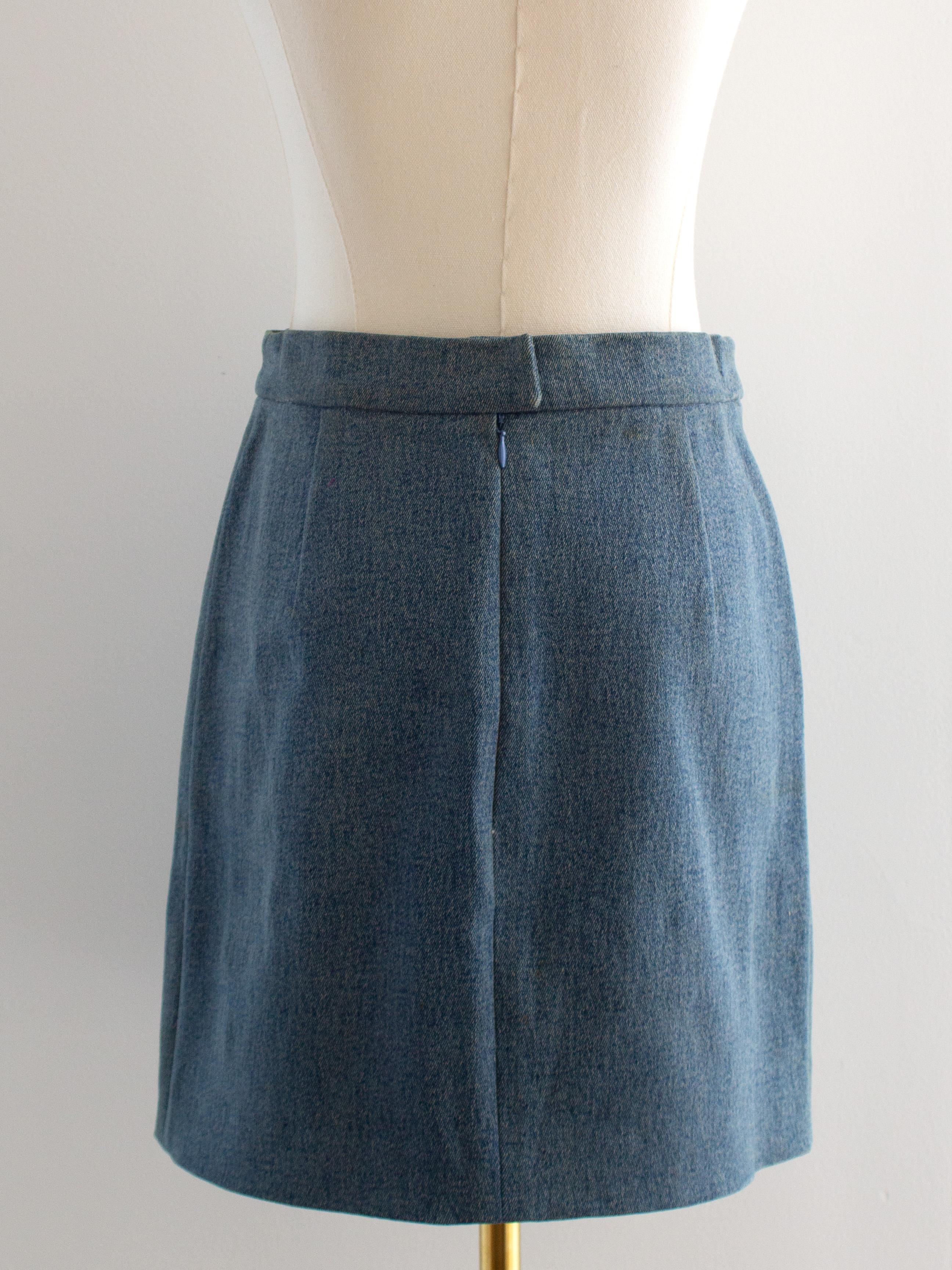 Chanel Vintage A/I 1991 Hip-Hop Rosa Tweed CC Gonna Denim Giacca Completo in vendita 15