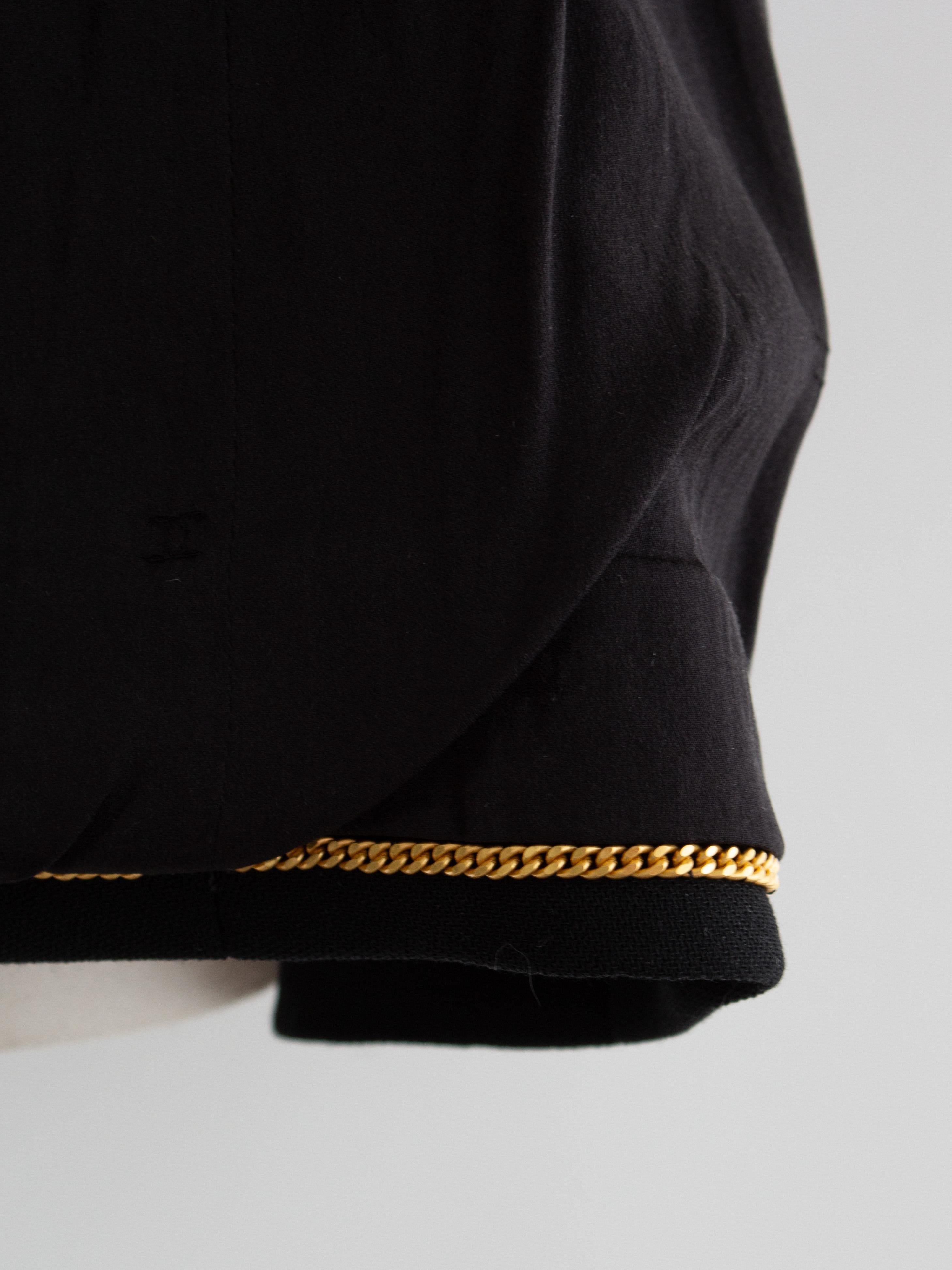 Chanel Vintage F/W 1996 Black 24K Gripoix Embellished 96A LBJ Jacket For Sale 10