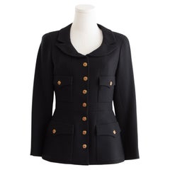 Chanel Vintage F/W 1996 Black 24K Gripoix Embellished 96A LBJ Jacket
