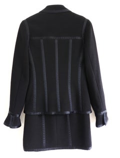 Chanel Vintage Fall 1991 Black Skirt Suit