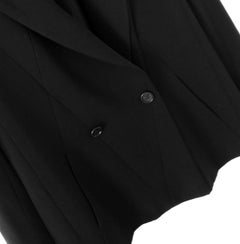 Chanel Vintage Fall 1998 Black Seam Detail Wool Jacket