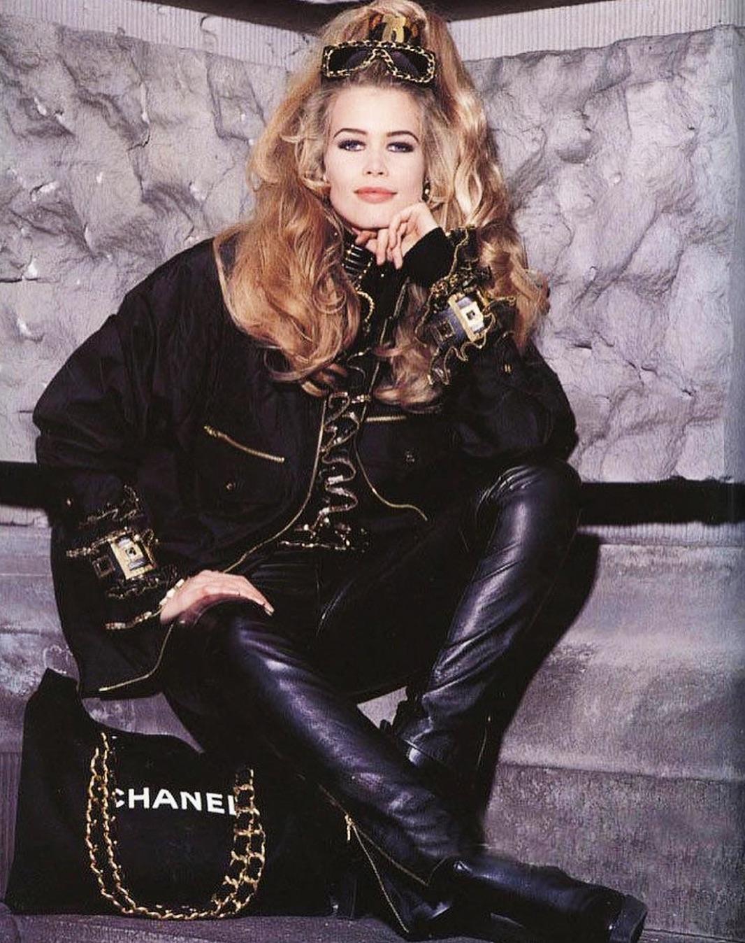 Introducing the iconic leather pants from Chanel's Fall/Winter 1992 