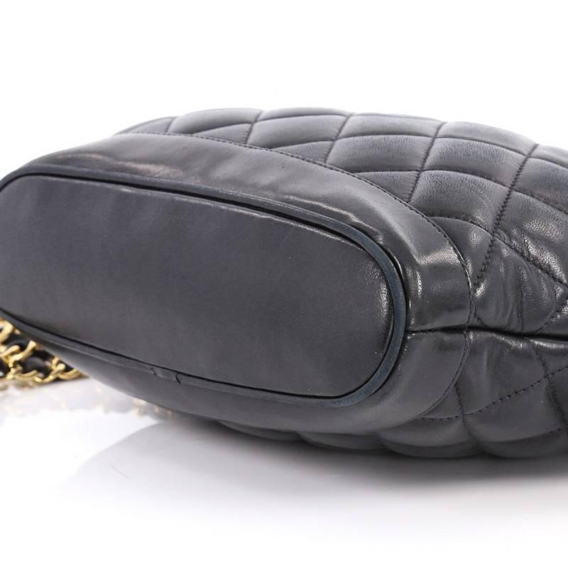 Women's Chanel Vintage Fan Tote Quilted Lambskin Small