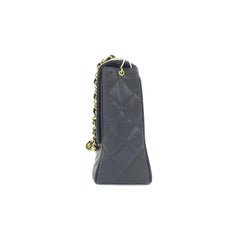 Chanel Vintage Flap Bag Medium Black Caviar Leather Mega CC 24k Gold Hardware