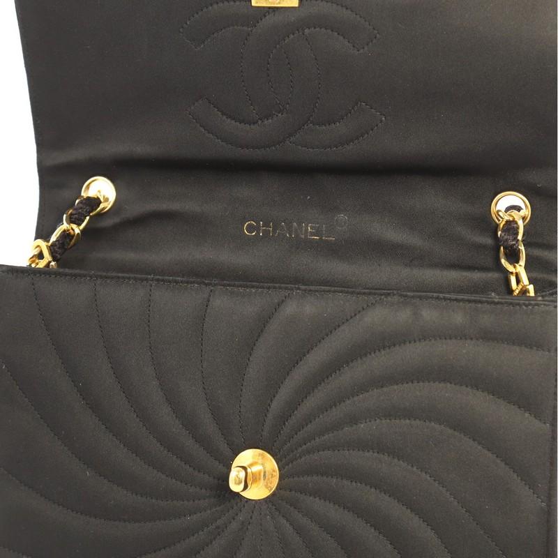 Chanel Vintage Flap Bag Spiral Quilted Satin Small 1