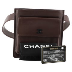 Chanel Vintage Flap Belt Bag Lambskin Small Brown