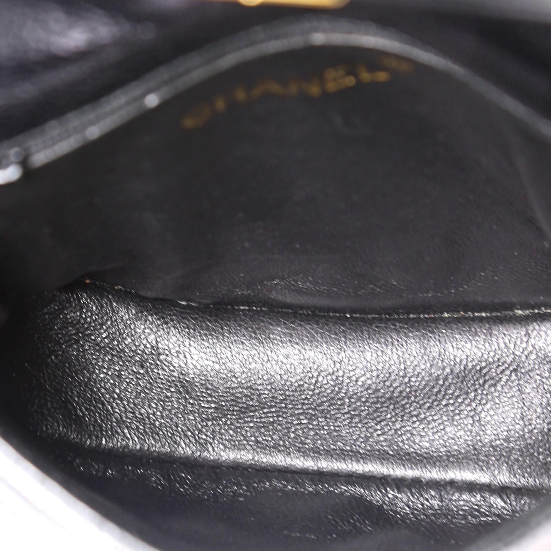 Black Chanel Vintage Flap Belt Bag Quilted Caviar Mini