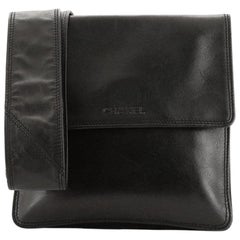 Chanel Vintage Flat Crossbody Bag Leather Small