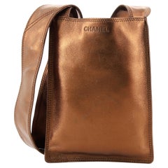 Chanel Vintage Flat Messenger Bag Lambskin Small