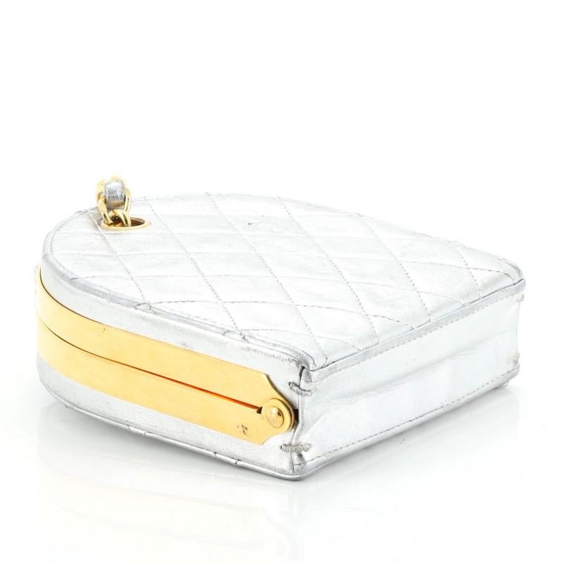 Chanel Vintage Frame Clutch Bag Quilted Leather Mini 1
