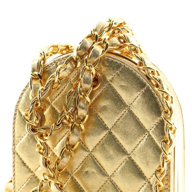 Chanel Vintage Frame Clutch Bag Quilted Leather Mini 3