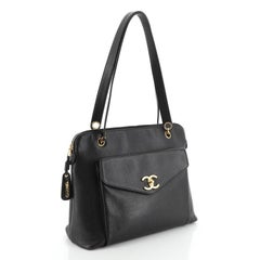 Chanel Vintage Front Pocket Camera Bag Caviar Large