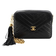 Chanel Vintage Front Pocket Camera Bag Chevron Lambskin Medium
