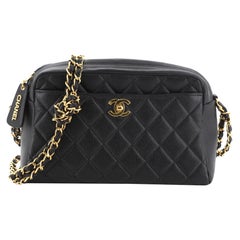 Pre-owned Chanel Black Quilted Lambskin Pocket Camera Bag Mini