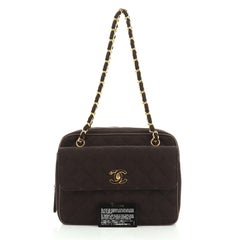 Chanel Vintage Sac pour appareil photo à poche frontale en jersey matelassé Moyen