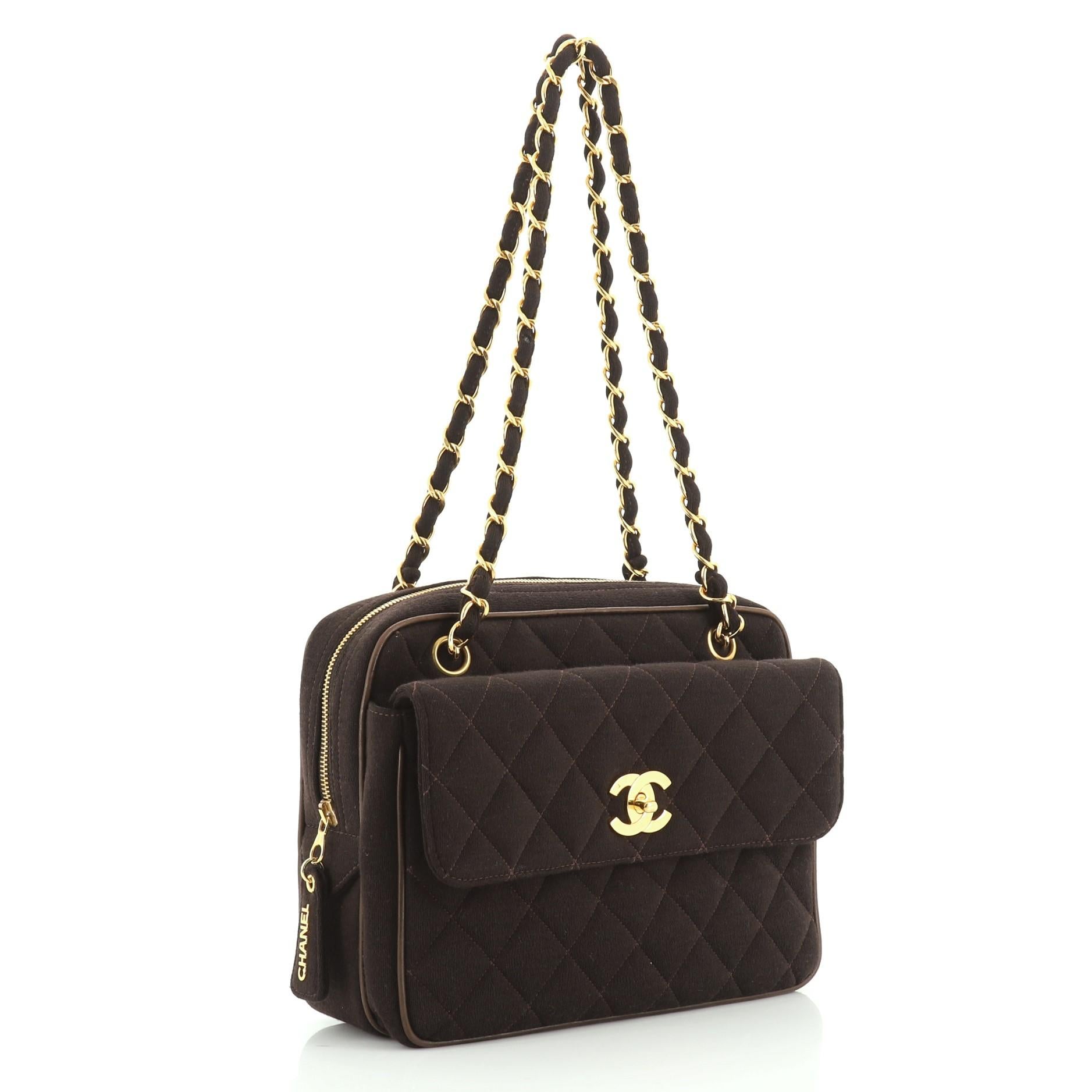 chanel twin pocket camera bag