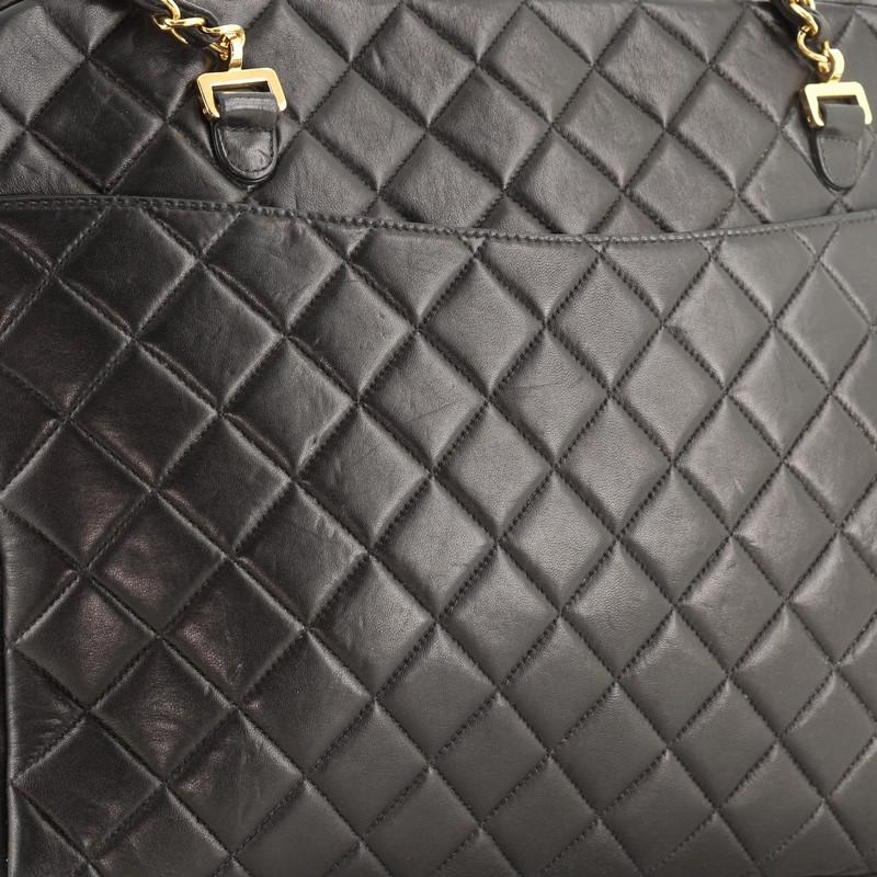 Chanel Vintage Front Pocket Camera Bag Quilted Lambskin Large In Good Condition In NY, NY