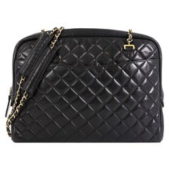 Chanel Vintage Front Pocket Camera Bag Quilted Lambskin Large